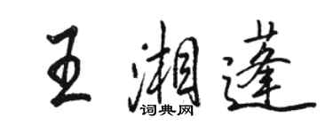 駱恆光王湘蓬行書個性簽名怎么寫