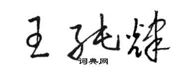 駱恆光王純輝草書個性簽名怎么寫