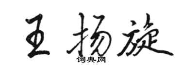 駱恆光王揚旋行書個性簽名怎么寫