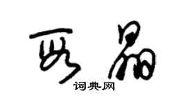 朱錫榮段晶草書個性簽名怎么寫