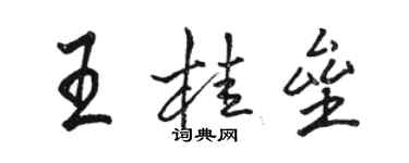 駱恆光王桂壘行書個性簽名怎么寫