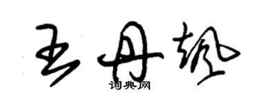 朱錫榮王丹颯草書個性簽名怎么寫