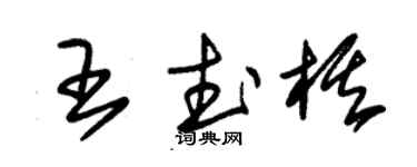 朱錫榮王武棋草書個性簽名怎么寫