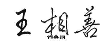 駱恆光王相善行書個性簽名怎么寫