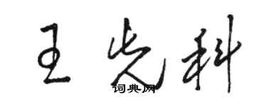 駱恆光王先科草書個性簽名怎么寫