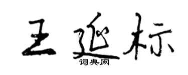 曾慶福王延標行書個性簽名怎么寫