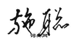 駱恆光施聰草書個性簽名怎么寫