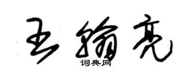 朱錫榮王翰亮草書個性簽名怎么寫