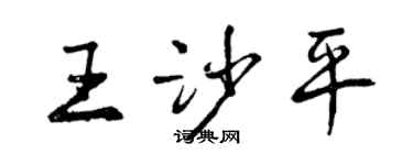 曾慶福王沙平行書個性簽名怎么寫