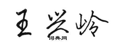 駱恆光王興嶺行書個性簽名怎么寫