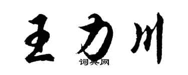 胡問遂王力川行書個性簽名怎么寫