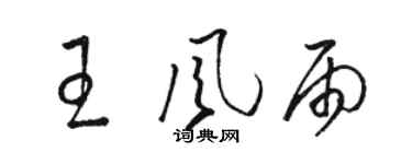 駱恆光王風雨草書個性簽名怎么寫