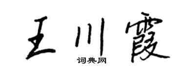 王正良王川霞行書個性簽名怎么寫