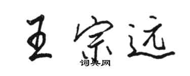 駱恆光王宗遠行書個性簽名怎么寫