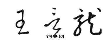 駱恆光王言龍草書個性簽名怎么寫