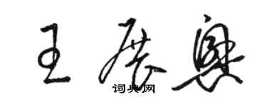 駱恆光王展興草書個性簽名怎么寫