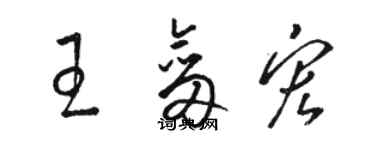 駱恆光王劍宏草書個性簽名怎么寫