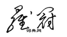 駱恆光羅冠草書個性簽名怎么寫