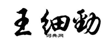 胡問遂王細勁行書個性簽名怎么寫