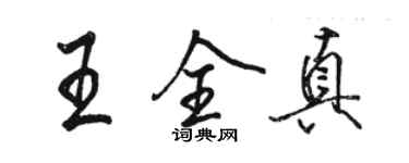 駱恆光王全真行書個性簽名怎么寫