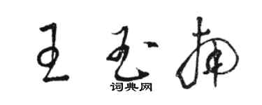 駱恆光王玉南草書個性簽名怎么寫