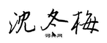 王正良沈冬梅行書個性簽名怎么寫