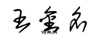 朱錫榮王金名草書個性簽名怎么寫