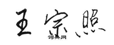 駱恆光王宗照行書個性簽名怎么寫