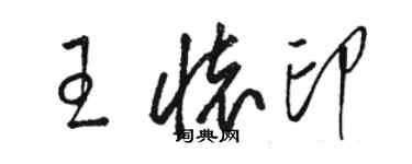 駱恆光王懷印草書個性簽名怎么寫