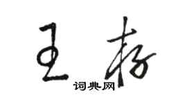 駱恆光王存草書個性簽名怎么寫