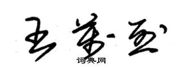 朱錫榮王萬烈草書個性簽名怎么寫