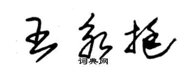 朱錫榮王永挺草書個性簽名怎么寫