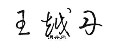 駱恆光王越丹草書個性簽名怎么寫