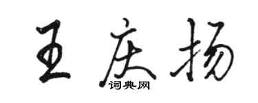 駱恆光王慶揚行書個性簽名怎么寫