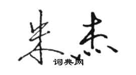 駱恆光朱傑行書個性簽名怎么寫