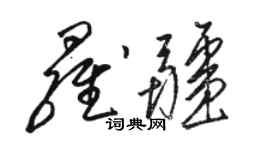 駱恆光羅疆草書個性簽名怎么寫