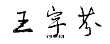 曾慶福王宇芬行書個性簽名怎么寫