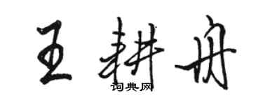 駱恆光王耕舟行書個性簽名怎么寫