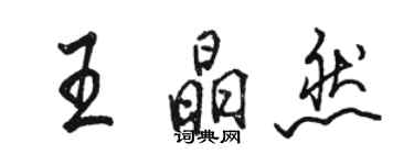 駱恆光王晶然行書個性簽名怎么寫