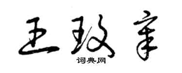 曾慶福王玫章草書個性簽名怎么寫