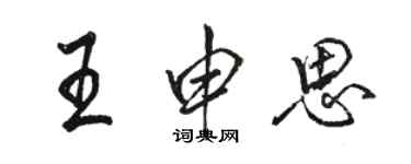 駱恆光王申思行書個性簽名怎么寫