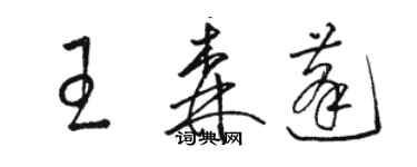 駱恆光王森蓬草書個性簽名怎么寫