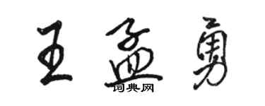 駱恆光王孟勇行書個性簽名怎么寫