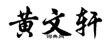 胡問遂黃文軒行書個性簽名怎么寫