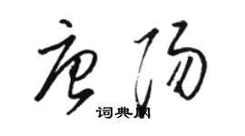 駱恆光唐陽草書個性簽名怎么寫