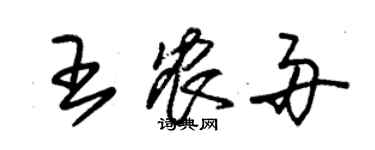 朱錫榮王農舟草書個性簽名怎么寫