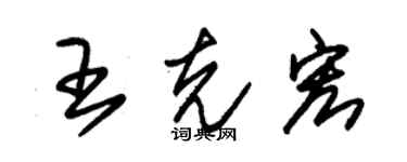 朱錫榮王克宏草書個性簽名怎么寫