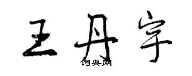 曾慶福王丹宇行書個性簽名怎么寫