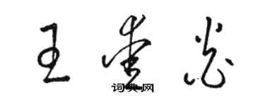 駱恆光王愛炎草書個性簽名怎么寫