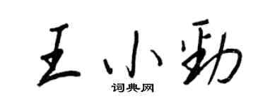 王正良王小勁行書個性簽名怎么寫